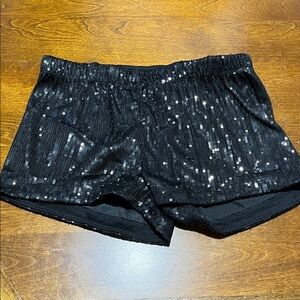 Black Sequin Shorts